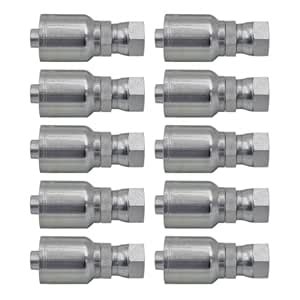 1/2" Hose x 1/2" JIC 37 Degree Female Hydraulic Hose Ends Crimp Fitting ...