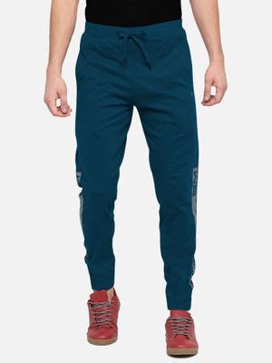 Buy BULLMER Men Blue Athleisure Sportswear Track Pants Online