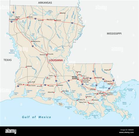 Map Of Louisiana High Resolution Stock Photography and Images - Alamy