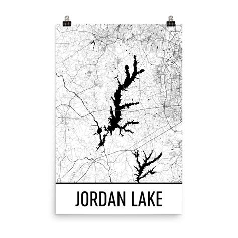 Aeticon Canvas Jordan Lake North Carolina, Jordan Lake, Jordan Lake Map, North Carolina Map ...
