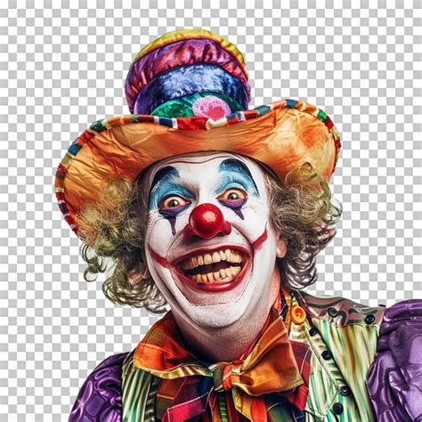 Happy clown alone on transparent background | Premium AI-generated PSD