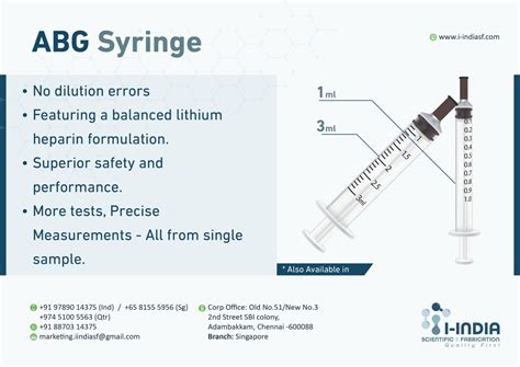 ABG Syringe 3ml (Pack of 100) - Zayyu Connect