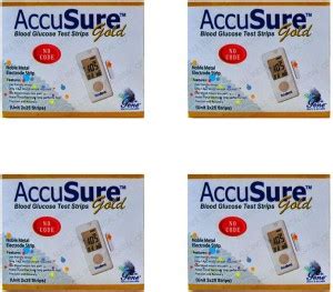AccuSure Gold Strips 200 Glucometer Strips Price in India - Buy ...