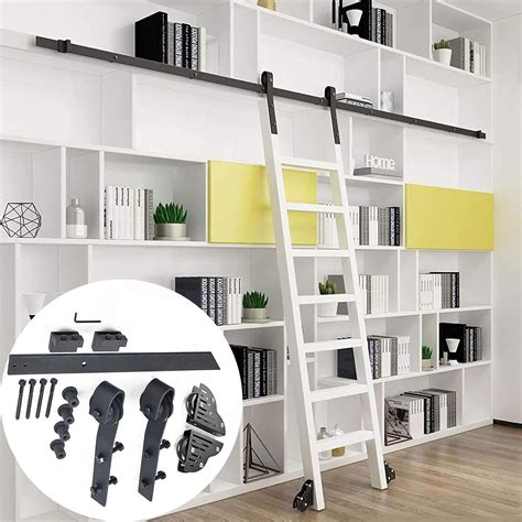 Amazon.com: Rolling Library Ladder Hardware Kit - Sliding Barn Door ...