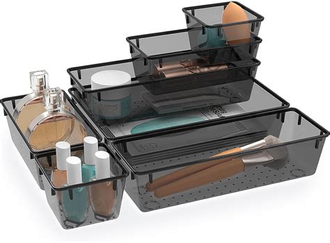 Amazon.com: StorMiracle 7 PCS Clear Plastic Drawer Organizers Set, 4 ...