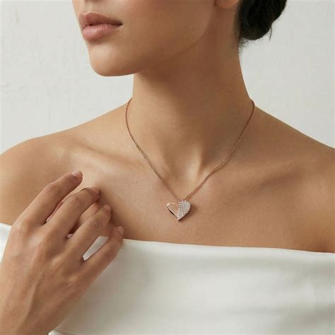 Split Crystal Heart Necklace Earrings Set – Myne