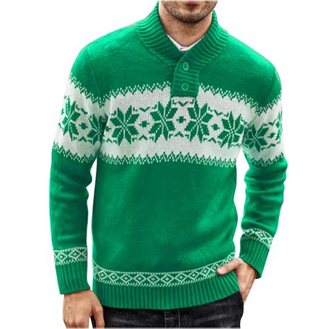 Leesechin Winter Sweaters for Men Casual Pullover Christmas Long ...