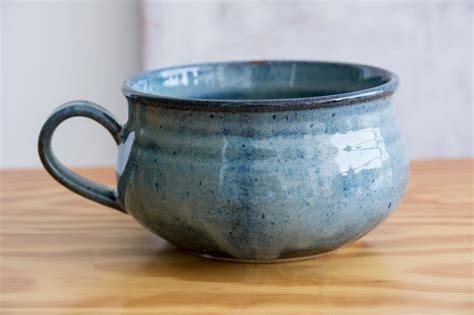 Handmade Pottery Rustic Soup Bowl with A Handle – Mad About Pottery