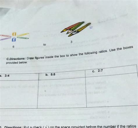 C.Directions: Draw figures inside the box to show the following ratios ...
