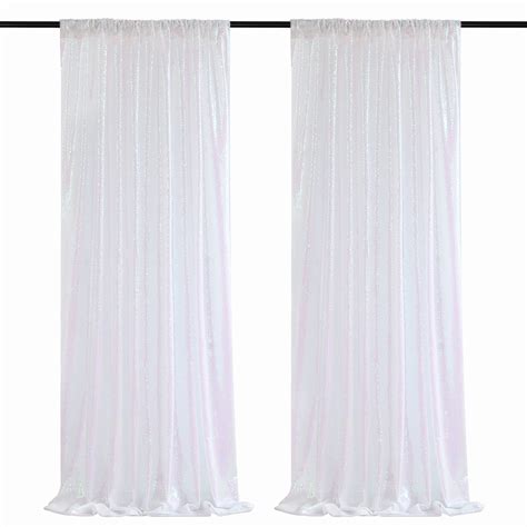 Buy White Iridescent Sequin Backdrop 2 Panels 2FTx8FT Unicorn Backdrop ...