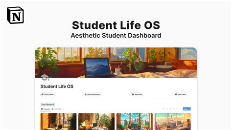 Student Life OS | Lofi Aesthetic Student Dashboard - Student Template