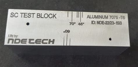 AWS-type SC Calibration Block, Shear Wave Sensitivity Calibration, NDT ...