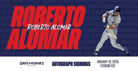 Roberto Alomar Autograph Signing, 8075 Sheridan Dr, Williamsville, NY ...