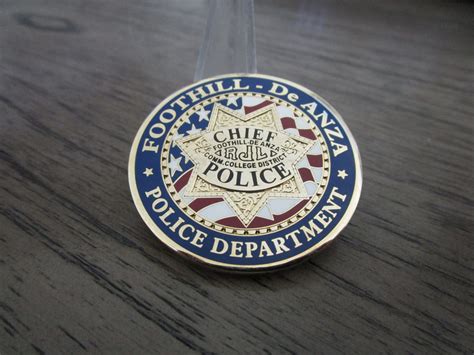 Foothill-De Anza Police Department CA Chief Of Police Challenge Coin ...