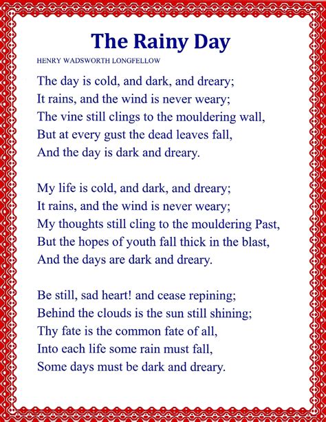 The Rainy Day by Henry Wadsworth Longfellow