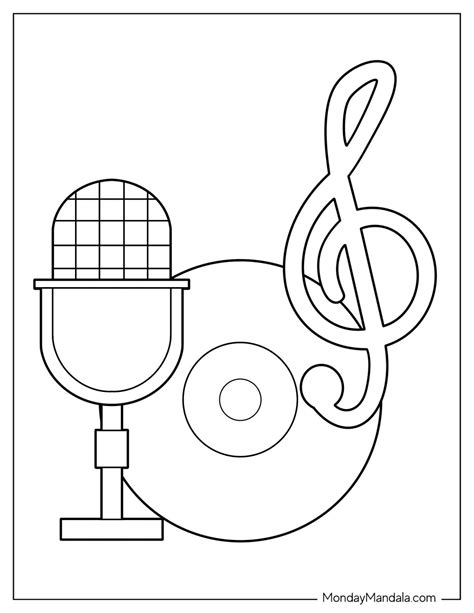 Music Note Coloring Pages Free Printable - Printable Templates Hub