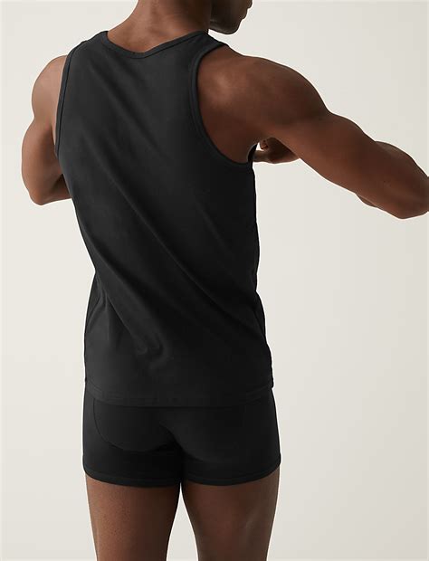 Buy 3pk Cool & Fresh™ Sleeveless Vests at Marks & Spencer