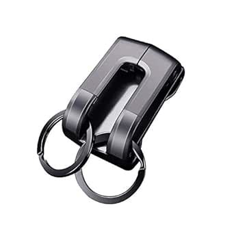 Feijinmao Leather Belt Loop Keychain with 2 Detachable Clips Key Ring ...