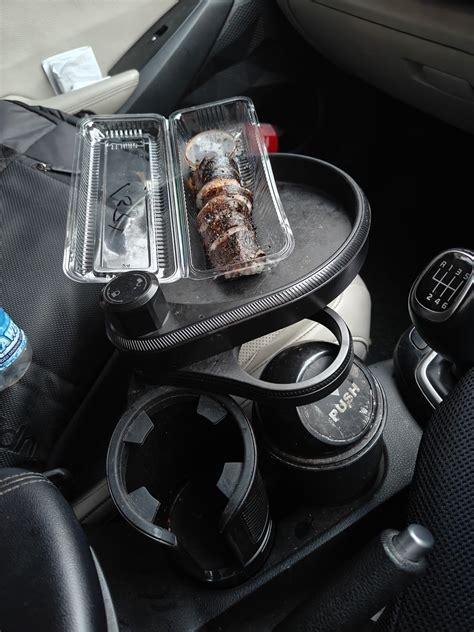 SIAGO 2-in-1 Car Cup Holder with Food Tray | Adjustable Swivel Arm ...