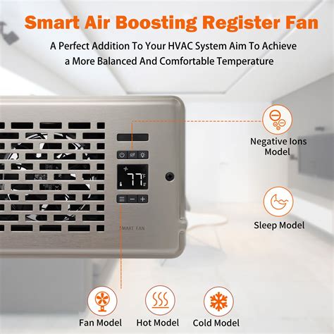 Snapklik.com : Howeall 4" X 10"Quiet Register Booster Fan - Upgrade ...