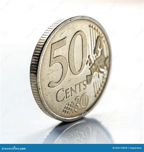 50 Cents Coin Isolated On White Background Royalty-Free Stock ...