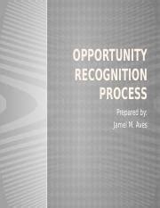 Opportunity Recognition Process 的图像结果