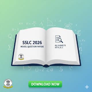 SSLC 2026 SCERT Model Question Papers - All Subjects - SET 1,2,3
