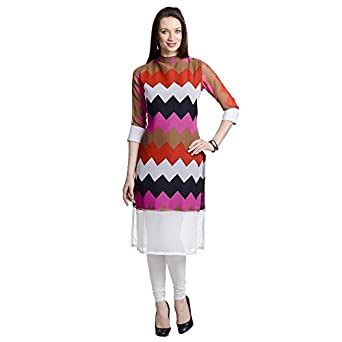 Buy Stay In Style Women's Kurta(Zigzag.M_White_Medisum) at Amazon.in