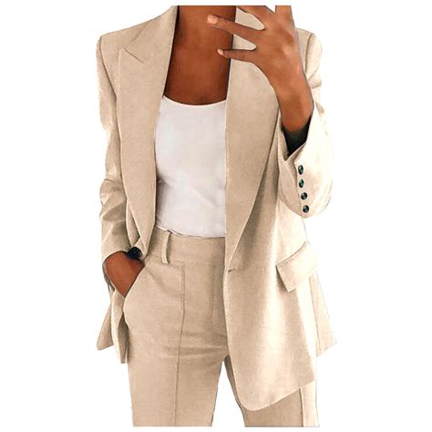 Brown Formal Suit Sets Women 2 Outfits Business Casual Outfits 2024 ...