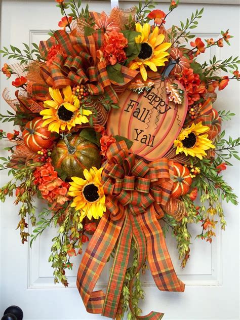 Fall Harvest Mesh Burlap Wreath by WilliamsFloral on Etsy | Fall decor ...