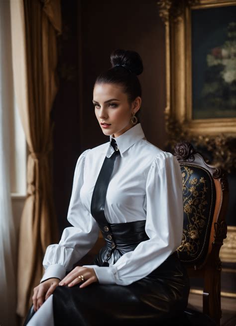 Lexica - Stunning european mistress woman fashion model sitting ...
