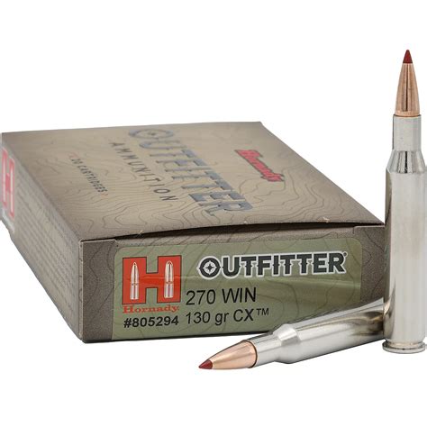 Hornady GR CX OTF .270 Winchester 130-Grain Ammunition - 20 Rounds ...