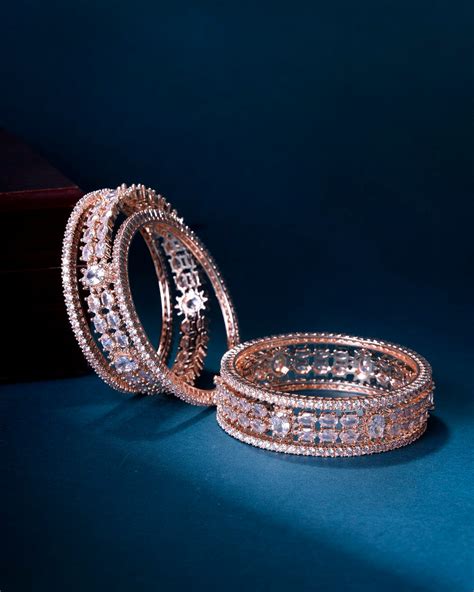 Rose Gold Radiance Bangles (Pack of 6)
