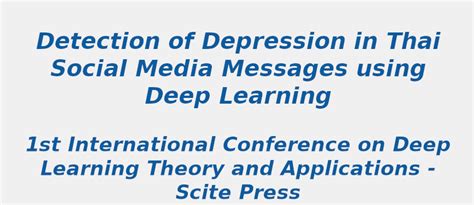 Detection of Depression in Thai Social Media Messages | S-Logix