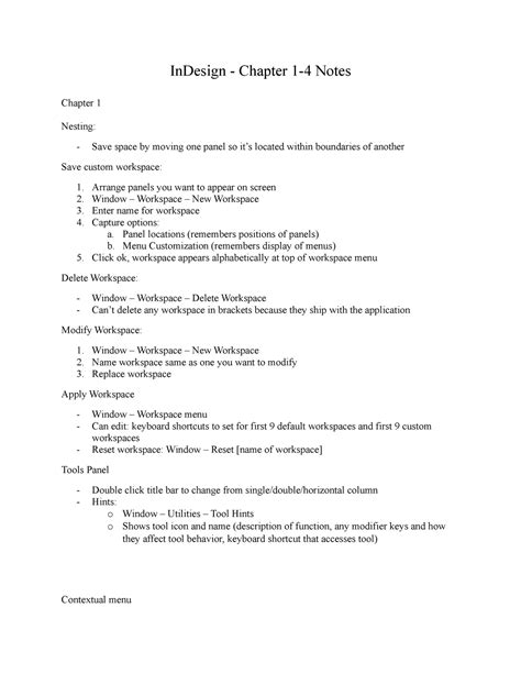 Image result for InDesign Class PDF Notes