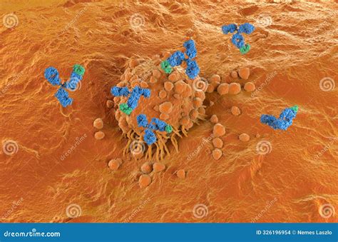 Monoclonal Antibody Treatment in Melanoma - Isometric View 3d Illustration Stock Illustration ...