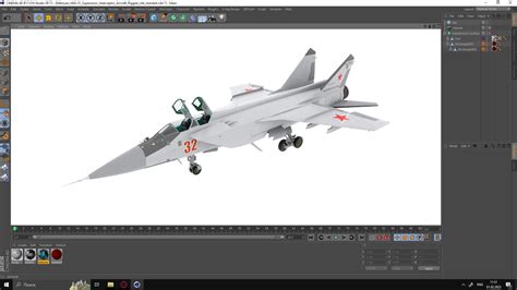 Mikoyan MiG-31 Supersonic Interceptor Aircraft Rigged for Cinema 4D 3D ...