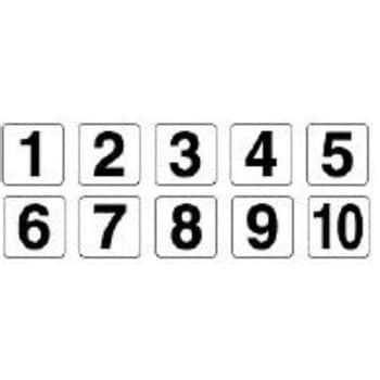 844-75 番号札ステッカーセット ユニット 寸法50×50mm 844-75 - 【通販モノタロウ】