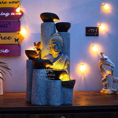 Bamboo Buddha Water Fountain for Home, Indoor Water Fountain, Water Fo ...