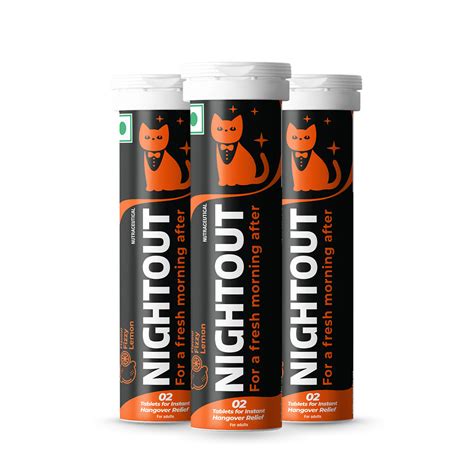 NightOut - Instant Hangover Relief Tablets - Fizzy Lemon