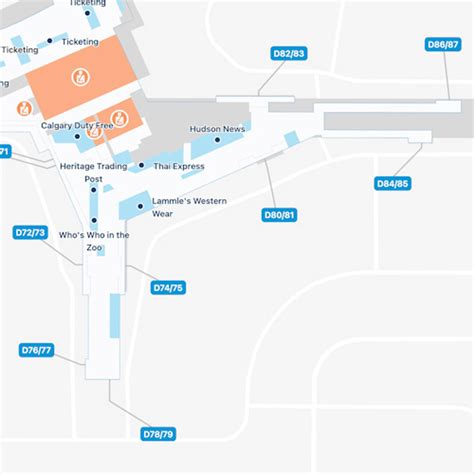 Calgary Airport Concourse D Map & Guide