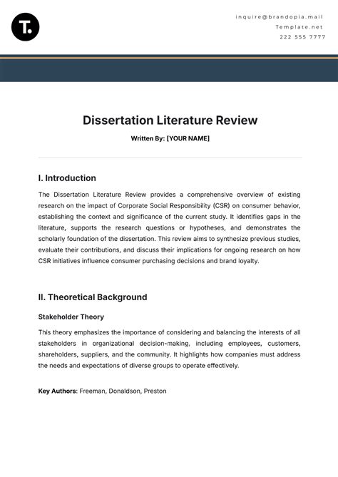 Free Literature Review Templates to Edit Online & Print
