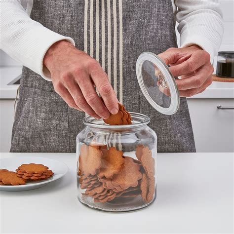 VARDAGEN jar with lid, clear glass, 1.9 l (64 oz) - IKEA