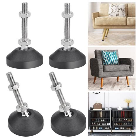 Buy PERFETSELL 4 PCS Adjustable Feet, M8*50mm Adjustment Screw Threaded ...