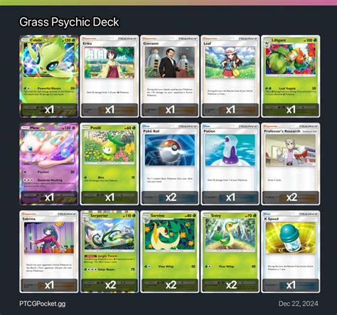 Grass Psychic Deck - Pokémon TCG Pocket