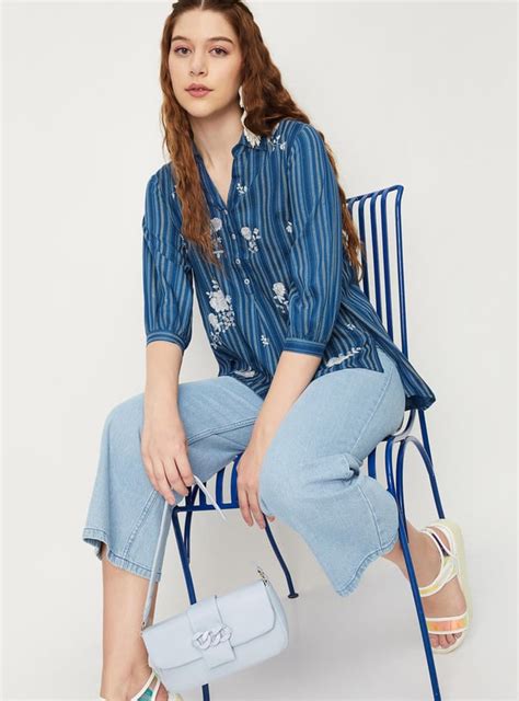 Buy Women Embroidered High Low Hem Top Online at just Rs. 799.0 ...