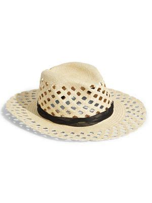 Henrietta Open-Weave Straw Fedora