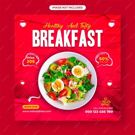 Healthy vegetable breakfast food social media post or instagram post ...