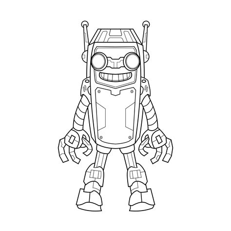 Cartoon Robot Coloring Pages 的图像结果