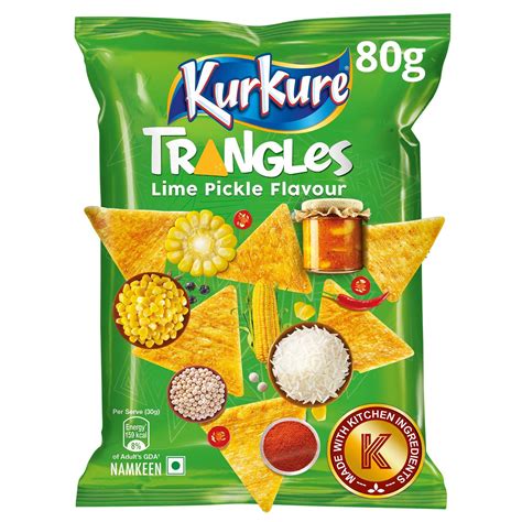 Kurkure Lime Pickle Trangles, 80g : Amazon.in: Grocery & Gourmet Foods